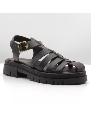 Sandales Femme Sandy Shoes Cuir Noir - 1706