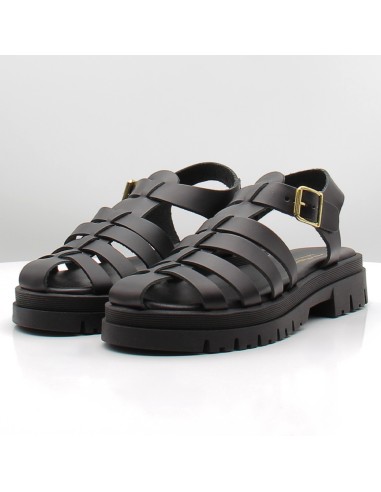 Sandales Femme Sandy Shoes Cuir Noir - 1706