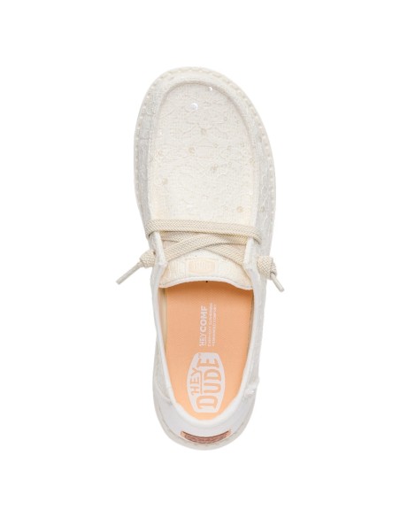 Derbies femme Hey Dude Wendy Sequin Lace ivory 45478-105
