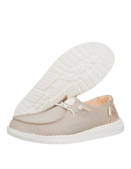 Mocassins Femme Dude Wendy Metallic Sparkle – Légers et Brillants