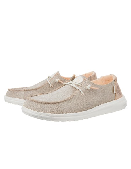 Mocassins Femme Dude Wendy Metallic Sparkle – Légers et Brillants