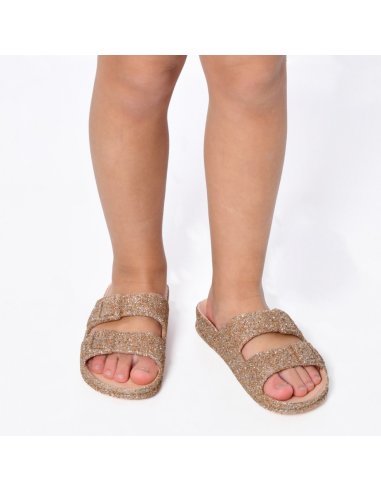 Mules Enfant Cacatoès Trancoso Glitter Nude Confort & Style Été