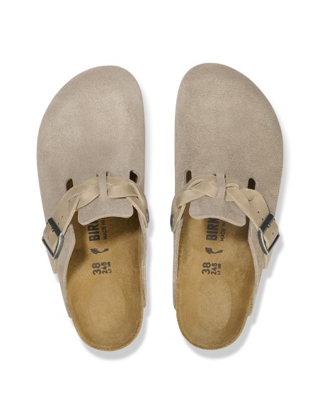 Birkenstock Boston Braided Taupe Femme Sabots - 1026694