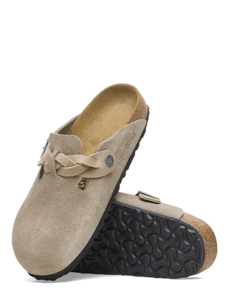 Birkenstock Boston Braided Taupe Femme Sabots - 1026694