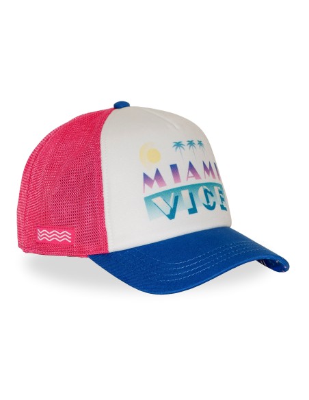 Capslab Casquette Miami Vice Rose/Bleu/Blanc