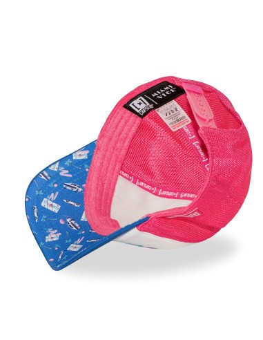 Capslab Casquette Miami Vice Rose/Bleu/Blanc