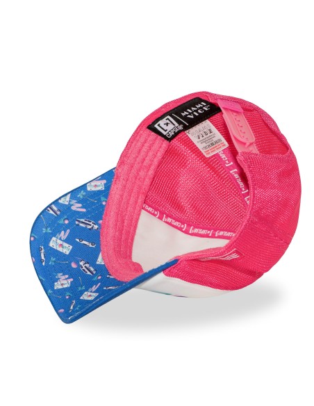 Capslab Casquette Miami Vice Rose/Bleu/Blanc