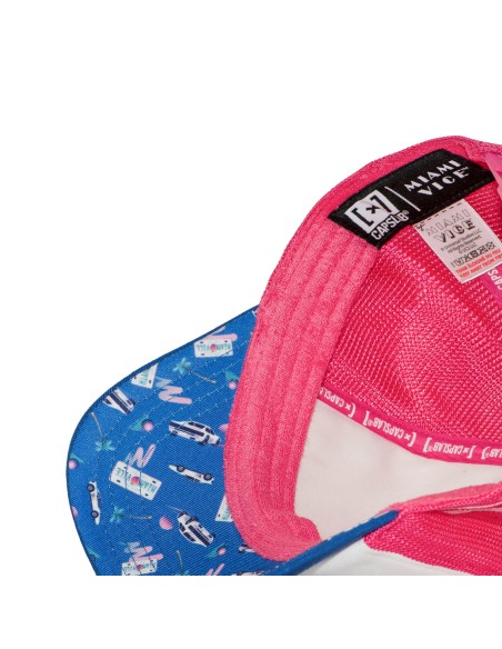Capslab Casquette Miami Vice Rose/Bleu/Blanc