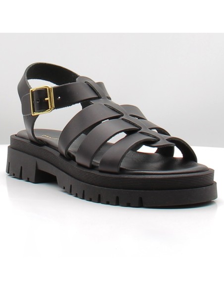 Sandales Femme Noires Chunky Sandy Shoes 1743