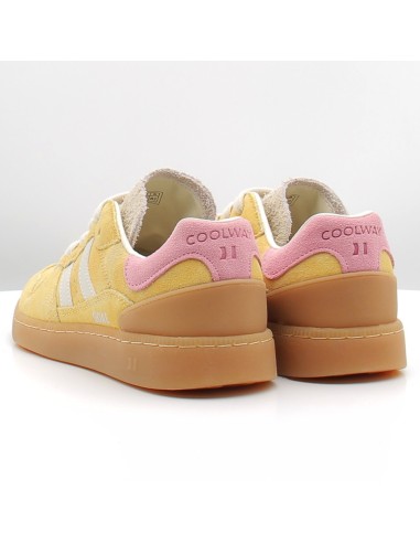 Baskets de ville femme Coolway Goal couleur jaune rose 7693401-YLW