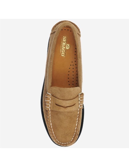 Sebago Classic Dan Flesh Out Femme Beige - Mocassins Daim