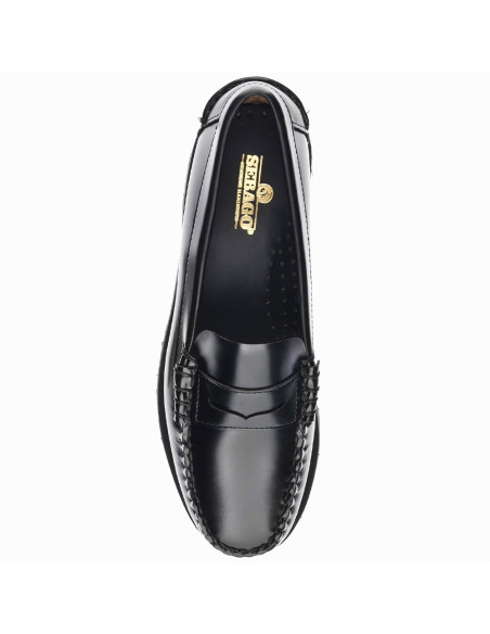 Sebago Dan Lug 7001HI0-902R – Mocassins Homme en Cuir Noir à Semelle Crantée