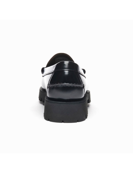 Sebago Dan Lug 7001HI0-902R – Mocassins Homme en Cuir Noir à Semelle Crantée
