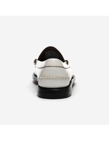 Mocassins Femme Classic Dan Pigment Cuir Blanc Élégant