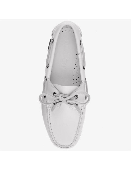Chaussures bateau femme Sebago Docksides blanc 7000530-911