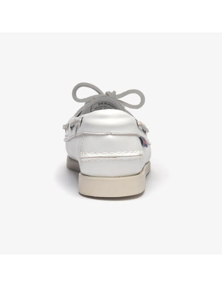 Chaussures bateau femme Sebago Docksides blanc 7000530-911