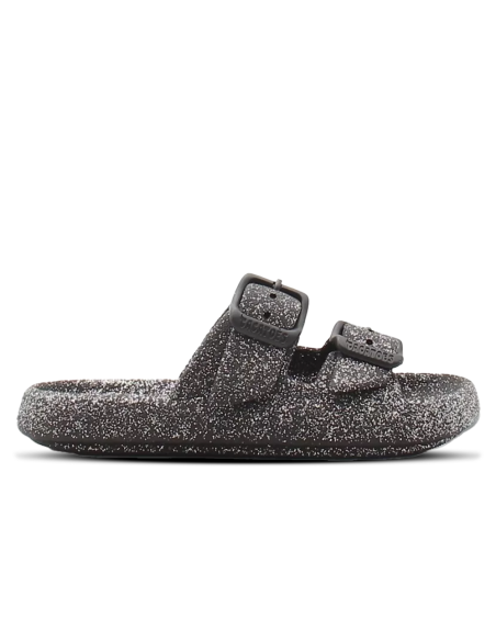 Claquettes Cacatoes Jessy Glitter Black - Élégance Étincelante et Confort
