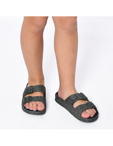 Claquettes Enfant Cacatoès - Trancoso Black – Confort & Style Été