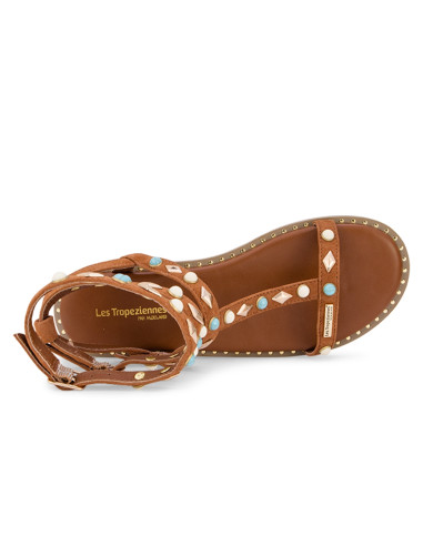 Sandales Femme Corika Camel – Sandales Cloutées Style Spartiate