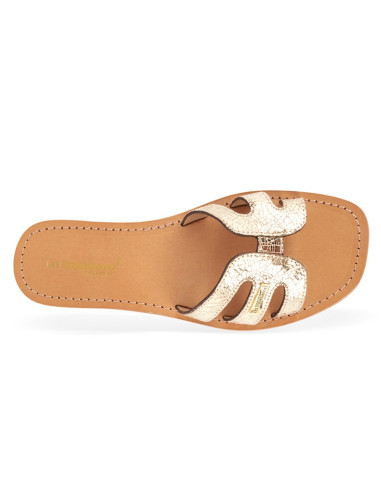 Les Tropeziennes - Mules Femme HADAMIA OR Cuir