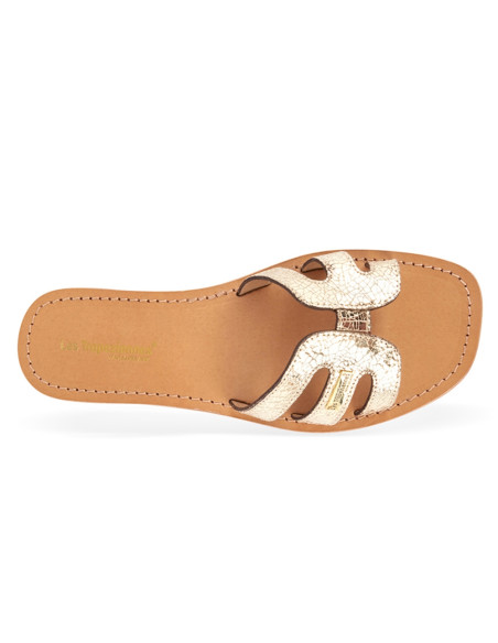 Les Tropeziennes - Mules Femme HADAMIA OR Cuir