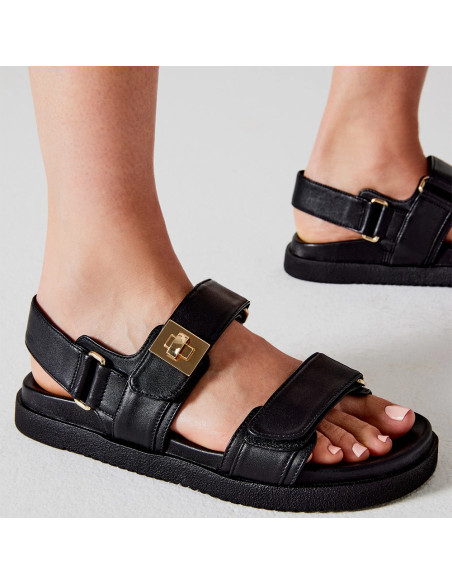 Sandales Femme Mona Black – Sandales Plateforme Confort Été