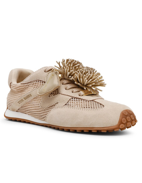 Baskets de Ville Steve Madden femme beige mesh à franges tendance stylée