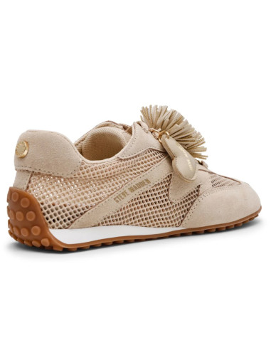 Baskets de Ville Steve Madden femme beige mesh à franges tendance stylée