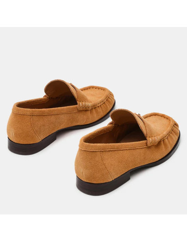 Mocassins femme Steve Madden modèle Morgen camel suédine