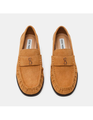 Mocassins femme Steve Madden modèle Morgen camel suédine