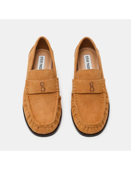 Mocassins femme Steve Madden modèle Morgen camel suédine