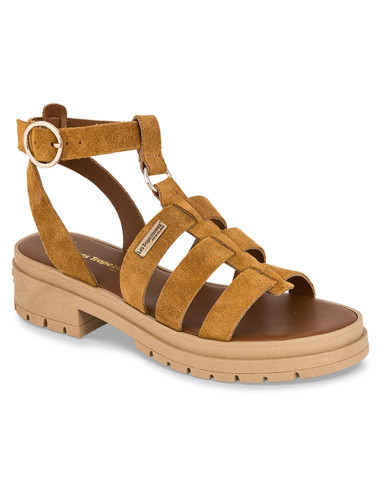 Sandales à Talons Femme Tobosued Ocre – Style Bohème Chic & Confort