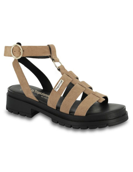 Sandales Les Tropeziennes Tobosued Femme en suède taupe