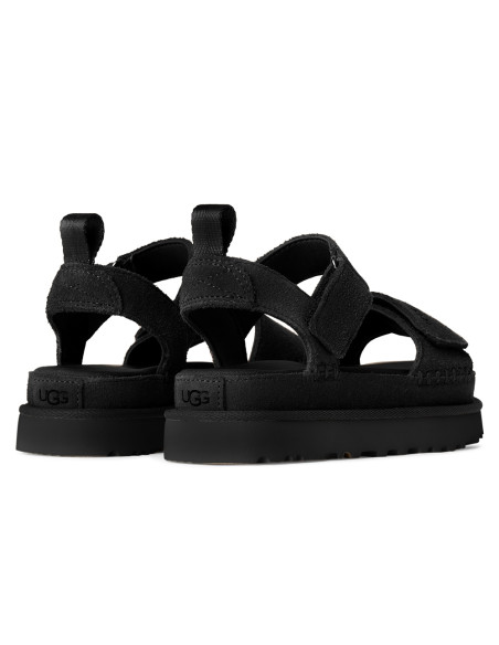 Sandales UGG femme noires plateforme scratch confort été tendance