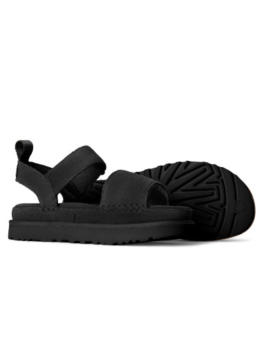 Sandales UGG femme noires plateforme scratch confort été tendance
