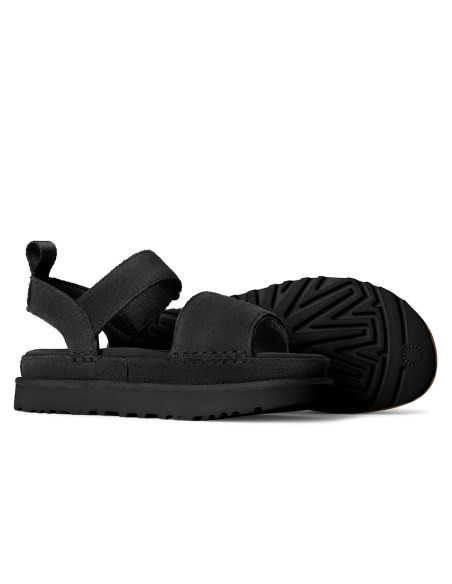 Sandales UGG femme noires plateforme scratch confort été tendance