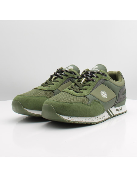 Baskets de Ville Serge Blanco homme kaki running confort style casual