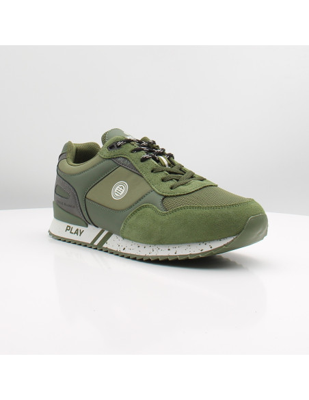 Baskets de Ville Serge Blanco homme kaki running confort style casual