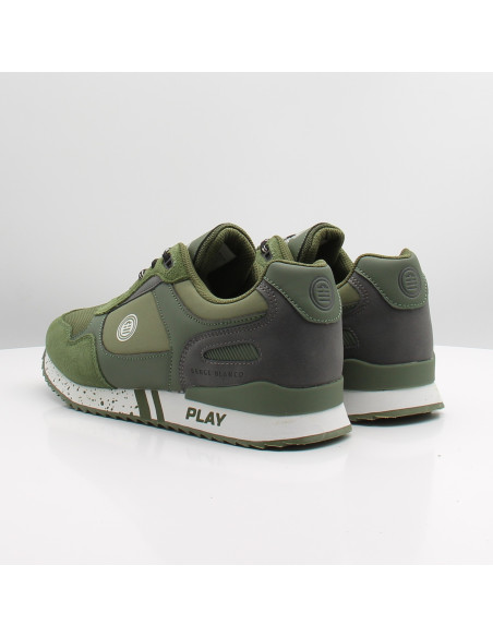 Baskets de Ville Serge Blanco homme kaki running confort style casual
