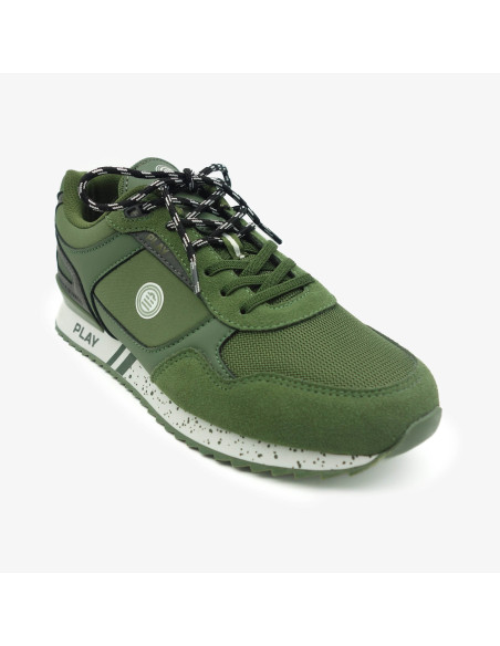 Baskets de Ville Serge Blanco homme kaki running confort style casual