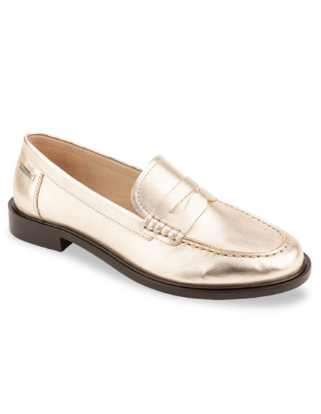 Mocassins Les Tropéziennes Lucie or femme chic confort été