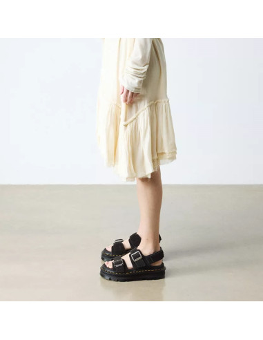 Sandales Dr Martens Zebzag noir suède plateforme velcro mixte