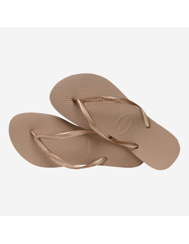 Havaianas - Tongs Femme Slim Rose Dorée - 4000030.3581