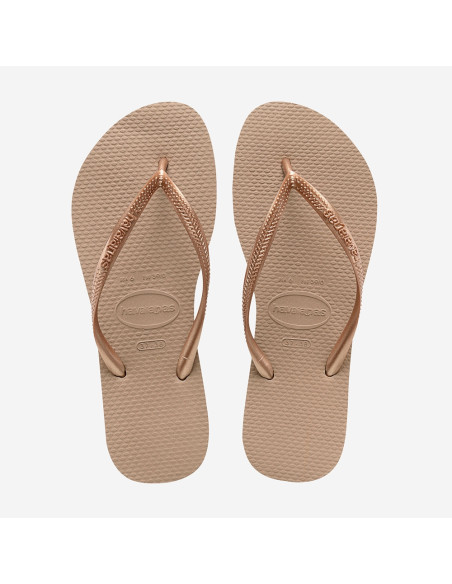 Havaianas - Tongs Femme Slim Rose Dorée - 4000030.3581