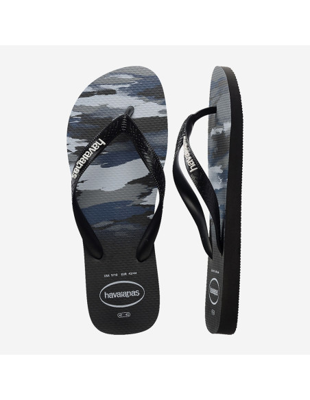 Tongs homme Havaianas Top Camu noir camouflage style été mode