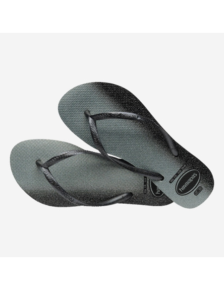 Tongs Havaianas Slim Gloss Black - Confort et Design Simple pour l'Été