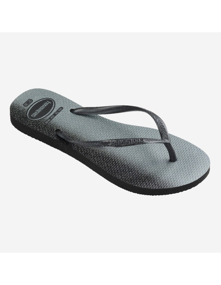 Tongs Havaianas Slim Gloss Black - Confort et Design Simple pour l'Été