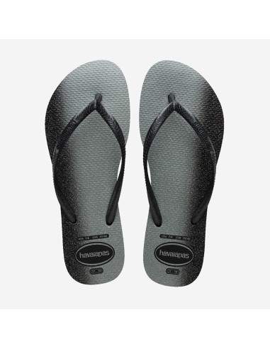 Tongs Havaianas Slim Gloss Black - Confort et Design Simple pour l'Été