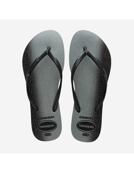 Tongs Havaianas Slim Gloss Black - Confort et Design Simple pour l'Été