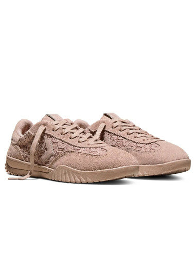 Sneakers Converse Run Star Trainer Ox rose daim fleurs brodées